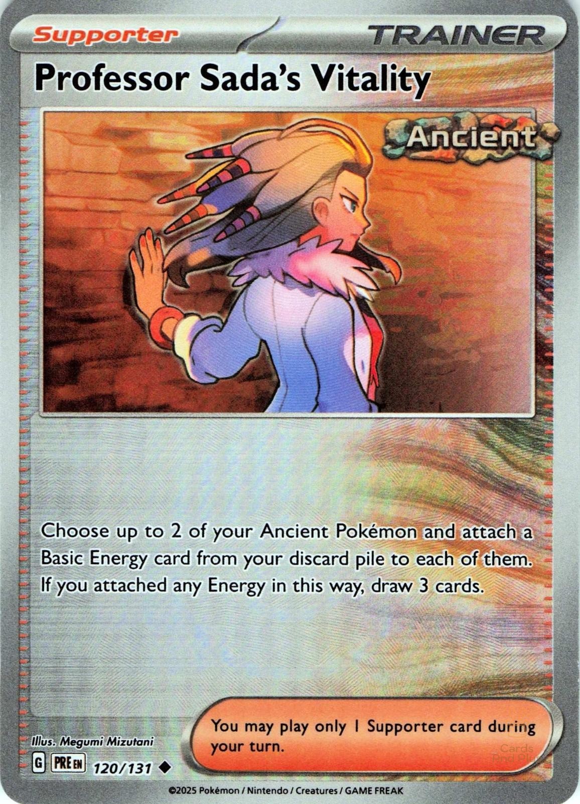 Professor Sada's Vitality 120/131 POKEBALL HOLO Prismatic Evolutions NM