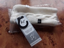 Kitsound cream knitted fleece Headband built in speakers Roxy dope snow burton