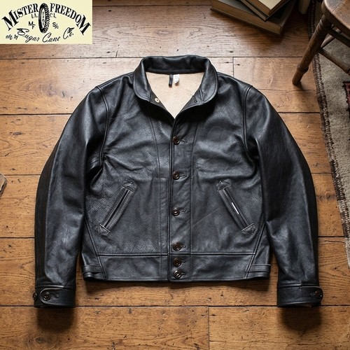 MISTER FREEDOM SUGAR CANE SC80551 COWHIDE LEATHER STALLION CAMPUS JACKET 40 NEW
