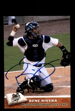 Signed Baseball Card Auto Rene Rivera 2007 Grandstand West Tenn Diamond Jaxx