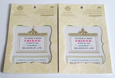 2 New ANNA GRIFFIN 36pc Booklets "CHINOISERIE" VELLUM STICKER QUOTES Card Making
