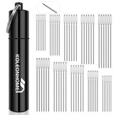 KOLEONHOME 60 Pcs Large Eye Sewing Needles, 5 Sizes Embroidery Needles, Hand Sew