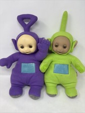 Playskool Teletubbies 1998 Vtg Talking Tinky Winky Dipsy Plush Toy Doll Lot 17"