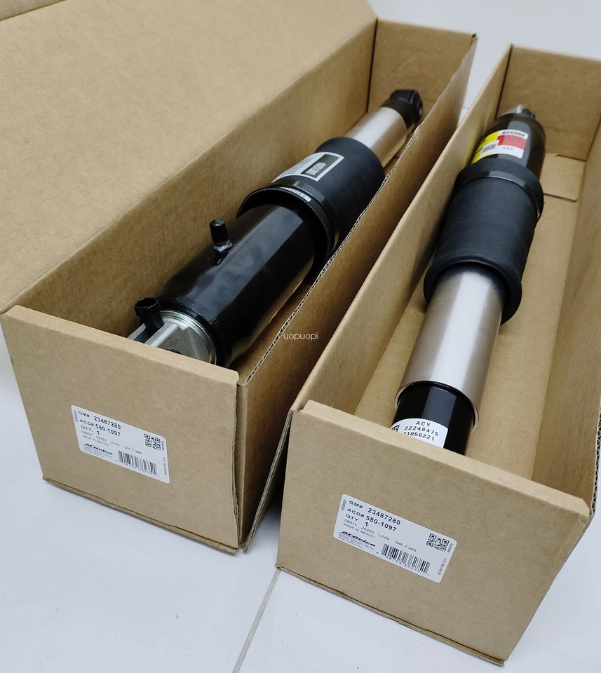 2X REAR Air Shock Absorbers For Cadillac Escalade GMC Yukon 2007-14 OEM 23487280 - Imagem 4 de 4