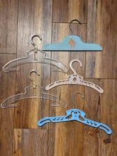 Set of Vintage Plastic and Wood Children's Clothing Hangers