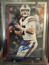 2025 Topps Chrome Football Josh Allen On Card Auto Bills 🔥