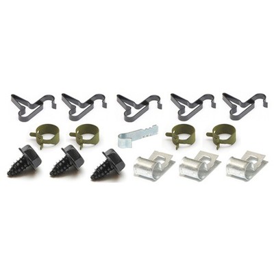 1962-74 MOPAR 3/8'' Main Fuel Line Clips Clamp A B E C Body Hose Clip Bolt 16pc
