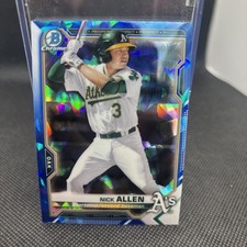 2021 Bowman Chrome Sapphire Prospect Draft Rookie A’s Athletics Nick Allen