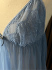 Victorias Secret Babydoll Lingerie Gown Heart Blue Size Large