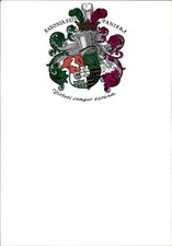 Postal Studentika Kiel, Cuerpo de Sajonia, escudo de armas, Hindenburgufer 71 - 11288605