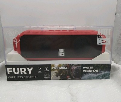 RED ALTEC Lansing Fury Wireless Speaker 8'' H2O Bluetooth Portable Carabiner Clip