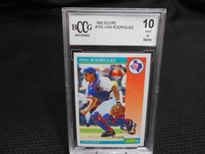 Ivan Rodriguez 1992 Score #700 Texas Rangers Rookie Graded BCCG MINT 10