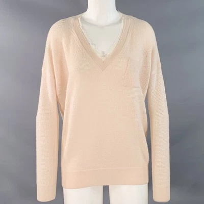 Pullover En Maille De Laine Cachemire Rose Clair Taille S - Photo 1/4