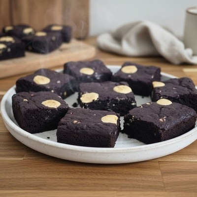 Ube Brownies with White Chocolate Wafers Topping | Sweet Soft & Fudgy Purple Yam