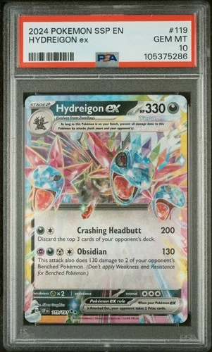 2024 Pokemon Gaming Surging Sparks Hydreigon Ex #119/191 PSA 10