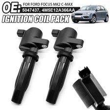 2x Ignition Coil Pack For Ford Focus Mk2 C-Max Mondeo Mk4 Galaxy 1.8 2.0 5047437