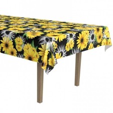 Sunflower Plastic Tablecloth 54" x 108" Fall Sunflowers Decoration Tableware