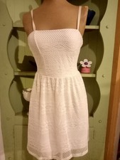 New With Tags Bozolo White Crocheted Lace Dress Size Small