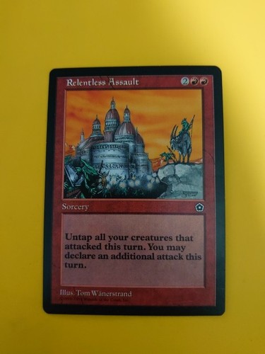 Relentless Assault. Portal Second Age Sorcery MTG Karte. - Bild 2 von 8