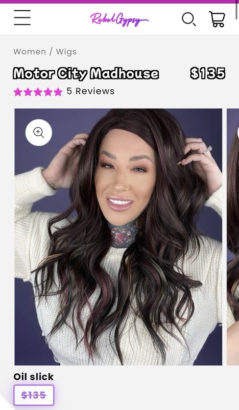 Rebel Gypsy “Motor City Madhouse” Wig - Never Worn