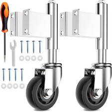Spring Loaded Gate Casters 3  Heavy Duty Gate Caster Wheels with Hardware