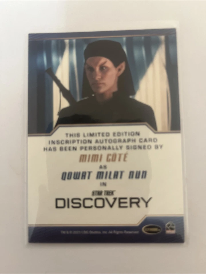 Star Trek Discovery Season 4 Mimi Cote Inscription Autograph Qowat Milat - Image 2 of 2