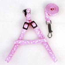 Puppy Harness And Leash Set Adjustable Combination For Training Small Dog - PINK