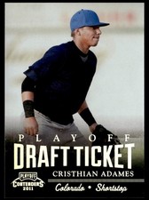 2011 Playoff Contenders Draft Ticket Tickets Cristhian Adames Rookie 39/99