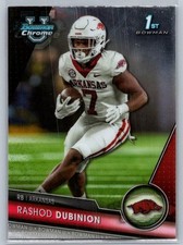 Rashod Dubinion 17 2023 Bowman University Chrome Arkansas Razorbacks Card