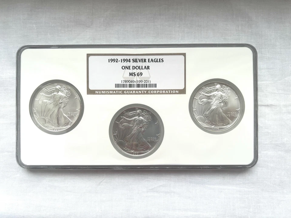 Multiple Years  $1 American Silver Eagle, 4 Sets of 3 coins - Image 4 of 4