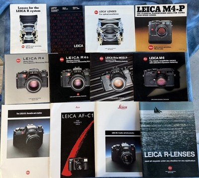 HUGE Vintage LEICA Brochure Lot - ORIGINALS R4 M4 M6 Lens Guides & More!