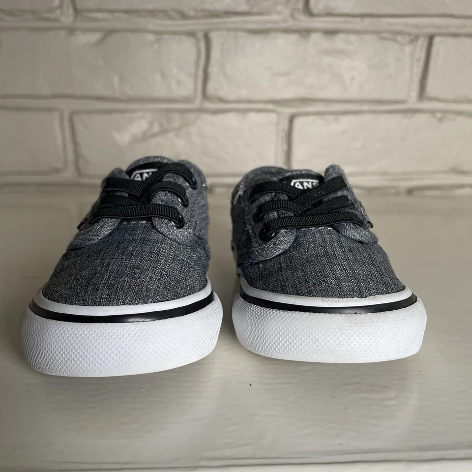 Toddler Vans Shoes Size 5C Slip On No Tying Classic Skate Kids Baby Gray - Image 2 of 4