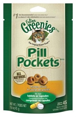 Greenies Pill Pockets For Cats Chicken Flavor Pack Of 6