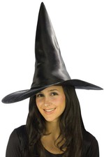 Brand New Deluxe Satin Witch Hat Costume Accessory
