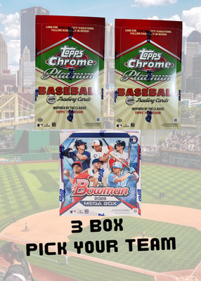 3  Box PICK YOUR TEAMS  (2) 2025 Topps Chrome Platinum Hobby & 26 Bowman MB