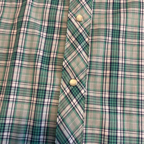 Wrangler Wrancher Tractor Supply Men’s Green Plaid Pearl Snap Up Shirt XLT/ NEW - Picture 6 of 9