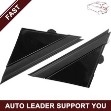 Piece of 2 Black Car Door Mirror Flag Cover Trim Cap fit for Fiat 500 2012-2019
