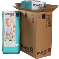 Bambo Nature Hypoallergenic Baby Diapers Size 5 27-40lbs 132 Count