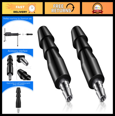 2 Pcs Vac U Lock Adapter Quick Air Connector | Quick Connect Device - Black