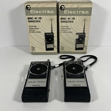 Vintage Electra WT-700 Walkie Talkie Transceivers Set For Parts Or Repair