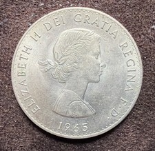 1965 Great Britain Sir Winston Churchill Commemorative Crown Coin-KM#910