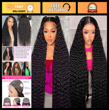 30 5x5 Hd Lace Closure Wig Human Hair Deep Wave Wet Wavy 180 Density