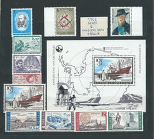 1 ) BELGIUM 1966 : ALBUM PAGE WITH 6 COMPLET SETS + BLOCK STAMPS MNH - THEMATIC