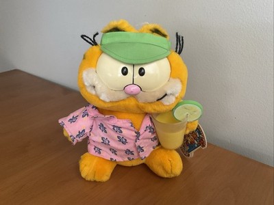 Vintage 1981 Garfield Kool Kat Plush Lemonade Glass W/Tags