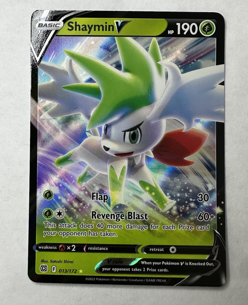 Pokemon Shaymin V #13/172 Sword & Shield Brilliant Stars Holo