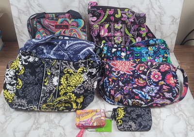 Vera Bradley Bag Purse Lot Of 8 -Purses lunch bag coin purse id holder