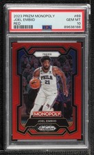 2023-24 Panini Prizm Monopoly Red Prizm 52/99 Joel Embiid #69 PSA 10 GEM MT