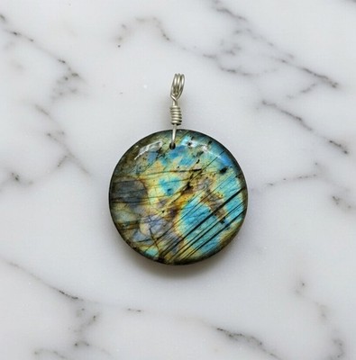 199.60 Cts Genuine Multi Fire Labradorite Cabochon Pendant Handmade Gemstone