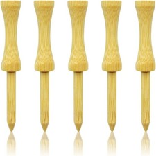 Wooden Golf Tees 31/4" 100 Count 83mm Natural Step Down Tees Golf