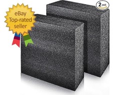 2 PCS Polyethylene Foam Block 12 X 10 X 3.5 in Black Packing Sheet,Thick Foam Pa